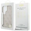 Dėklas Guess PU Leather 4G Strass Logo Gold Frame phone case for Samsung Galaxy S26 Ultra (S948) pink