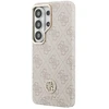 Dėklas Guess PU Leather 4G Strass Logo Gold Frame phone case for Samsung Galaxy S26 Ultra (S948) pink