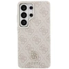 Dėklas Guess PU Leather 4G Strass Logo Gold Frame phone case for Samsung Galaxy S26 Ultra (S948) pink