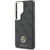 Dėklas Guess PU Leather 4G Strass Logo Gold Frame phone case for Samsung Galaxy S26 Ultra (S948) juodas