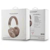 Guess PU Leather 4G Triangle Logo belaidės ausinės rudos spalvos