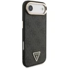 Guess PU Leather 4G Triangle Logo Gold Frame MagSafe dėklas skirtas Apple iPhone 17 Air juodos spalvos