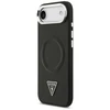 Guess PU Leather Triangle Logo MagSafe dėklas skirtas Apple iPhone Air juodos spalvos