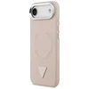 Guess PU Leather Triangle Logo MagSafe dėklas skirtas Apple iPhone Air rožinės spalvos