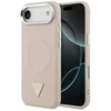 Guess PU Leather Triangle Logo MagSafe dėklas skirtas Apple iPhone Air rožinės spalvos