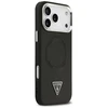 Guess PU Leather Triangle Logo MagSafe dėklas skirtas Apple iPhone 17 Pro juodos spalvos