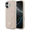 Guess PU Leather Triangle Logo MagSafe dėklas skirtas Apple iPhone 17 rožinės spalvos