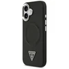 Guess PU Leather Triangle Logo MagSafe dėklas skirtas Apple iPhone 17 juodos spalvos