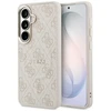 Guess PU Leather 4G Gold Frame Magnetic dėklas skirtas Samsung Galaxy S26+ rožinės spalvos