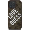 Guess PU Leather 4G Big Love Logo MagSafe Apple iPhone 16 Pro Max dėklas telefonui rudos spalvos
