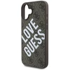 Guess PU Leather 4G Big Love Logo MagSafe Apple iPhone 16 dėklas telefonui rudos spalvos