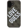 Guess PU Leather 4G Big Love Logo MagSafe Apple iPhone 16 dėklas telefonui rudos spalvos