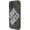 Guess PU Leather 4G Big Love Logo MagSafe Apple iPhone 16 dėklas telefonui rudos spalvos