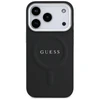 Guess PU Saffiano MagSafe dėklas skirtas Apple iPhone 17 Pro juodos spalvos
