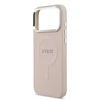 Guess PU Saffiano MagSafe dėklas skirtas Apple iPhone 17 Pro Max rožinės spalvoa