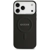 Guess PU Saffiano MagSafe dėklas skirtas Apple iPhone 17 Pro Max juodos spalvos