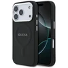 Guess PU Saffiano MagSafe dėklas skirtas Apple iPhone 17 Pro juodos spalvos