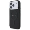 Guess PU Saffiano MagSafe dėklas skirtas Apple iPhone 17 Pro juodos spalvos