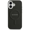 Guess PU Saffiano MagSafe dėklas skirtas Apple iPhone 17 juodos spalvos
