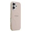 Guess PU Saffiano MagSafe dėklas skirtas Apple iPhone 17 rožinės spalvos