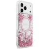 Guess Resin Bottom Glitter MagSafe dėklas skirtas Apple iPhone 17 Pro Max rožinės spalvos