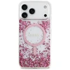 Guess Resin Bottom Glitter MagSafe dėklas skirtas Apple iPhone 17 Pro Max rožinės spalvos