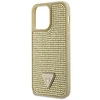 Guess telefono dėklas iPhone 14 Pro Max 6,7 GUHCP14XHDGTPD auksinis dėklas Rhinestone Triangle