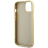 Apple iPhone 14 Guess dėklas Rhinestone Triangle (GUHCP14SHDGTPD) aukso spalvos