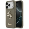Guess Silicone Big 4G Script dėklas skirtas Apple iPhone 17 Pro Max rudos spalvos