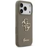 Guess Silicone Big 4G Script dėklas skirtas Apple iPhone 17 Pro Max rudos spalvos