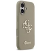 Guess Silicone Big 4G Script dėklas skirtas Apple iPhone 17 rudos spalvos