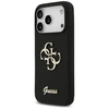 Guess Silicone Big 4G Script dėklas skirtas Apple iPhone 17 Pro juodos spalvos
