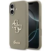 Guess Silicone Big 4G Script dėklas skirtas Apple iPhone 17 rudos spalvos