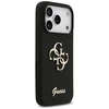 Guess Silicone Big 4G Script dėklas skirtas Apple iPhone 17 Pro juodos spalvos