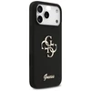 Guess Silicone Big 4G Script dėklas skirtas Apple iPhone 17 Pro Max juodos spalvos