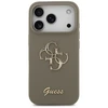 Guess Silicone Big 4G Script dėklas skirtas Apple iPhone 17 Pro Max rudos spalvos