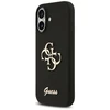 Guess Silicone Big 4G Script dėklas skirtas Apple iPhone 17 juodos spalvos
