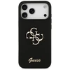 Guess Silicone Big 4G Script dėklas skirtas Apple iPhone 17 Pro Max juodos spalvos