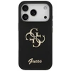 Guess Silicone Big 4G Script dėklas skirtas Apple iPhone 17 Pro juodos spalvos