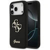 Guess Silicone Big 4G Script dėklas skirtas Apple iPhone 17 Pro juodos spalvos