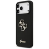 Guess Silicone Big 4G Script dėklas skirtas Apple iPhone 17 Pro Max juodos spalvos