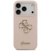 Guess Silicone Big 4G Script dėklas skirtas Apple iPhone 17 Pro rožinės spalvos