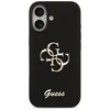 Guess Silicone Big 4G Script dėklas skirtas Apple iPhone 17 juodos spalvos
