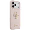 Guess Silicone Big 4G Script dėklas skirtas Apple iPhone 17 Pro Max rožinės spalvos