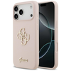 Guess Silicone Big 4G Script dėklas skirtas Apple iPhone 17 Pro Max rožinės spalvos