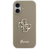 Guess Silicone Big 4G Script dėklas skirtas Apple iPhone 17 rudos spalvos