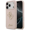 Guess Silicone Big 4G Script dėklas skirtas Apple iPhone 17 Pro rožinės spalvos