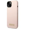Dėklas GUESS GUHMP14MSBPLP IPHONE 14 PLUS / 15 PLUS 6.7 "Rožinis / Rožinis HARD CASE SILICONE PLATE MAGSAFE LOGO