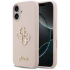 GUESS dėklas, skirtas IPHONE 17 GUHCP17SSC4GSMP (silikoninis su dideliu 4G užrašu), rožinis