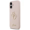 GUESS dėklas, skirtas IPHONE 17 GUHCP17SSC4GSMP (silikoninis su dideliu 4G užrašu), rožinis
